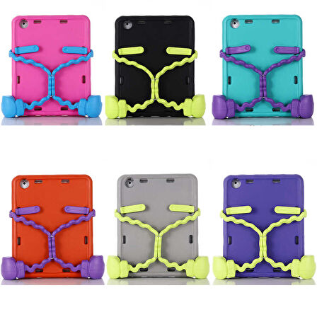 iPad 2 3 4 ​EFFX Eva Boxer Tablet Silikon - Pembe Koyu