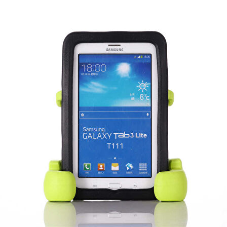 Galaxy Tab 3 Lite 7.0 T110 ​BLT Eva Boxer Tablet Silikon - Pembe Koyu