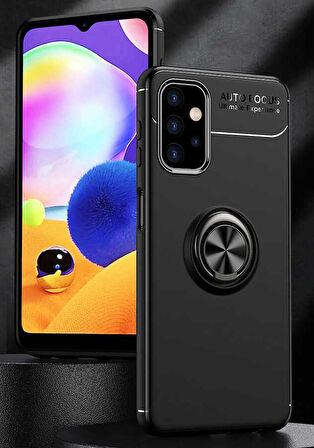 Galaxy A32 5G Uyumlu Zore Ravel Silikon Kapak-Siyah