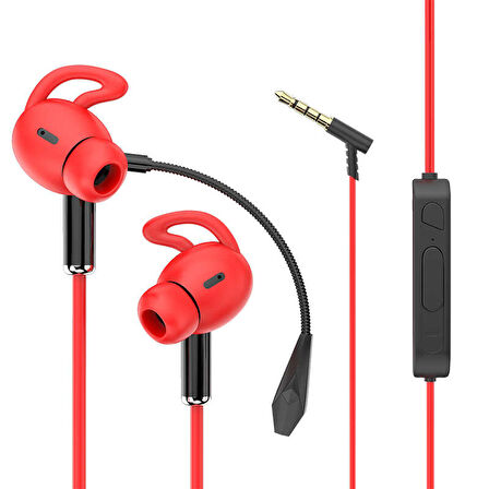 ​İNC AK-P9 ​​3.5mm Kulaklık-Kırmızı