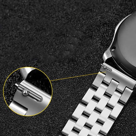 Galaxy Watch 42mm (20mm) Uyumlu KRD-20 Metal Zore Kordon-Gold
