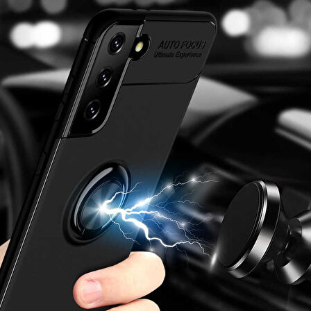 Galaxy S21 Plus Uyumlu Zore Ravel Silikon Kapak-Siyah