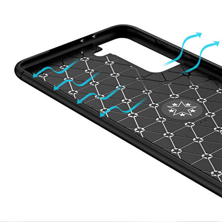 Galaxy S21 Plus Uyumlu Zore Ravel Silikon Kapak-Siyah