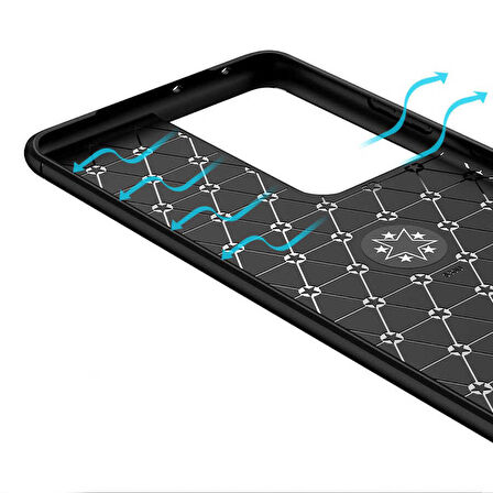 Galaxy S21 Ultra Uyumlu Zore Ravel Silikon Kapak-Siyah