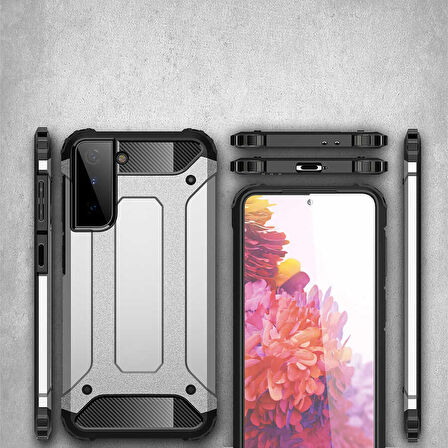 Galaxy S21 Plus Uyumlu Zore Crash Silikon Kapak-Gri