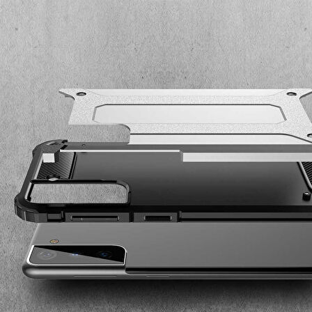 Galaxy S21 Plus Uyumlu Zore Crash Silikon Kapak-Gri