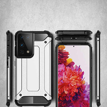 Galaxy S21 Ultra Uyumlu Zore Crash Silikon Kapak-Mavi