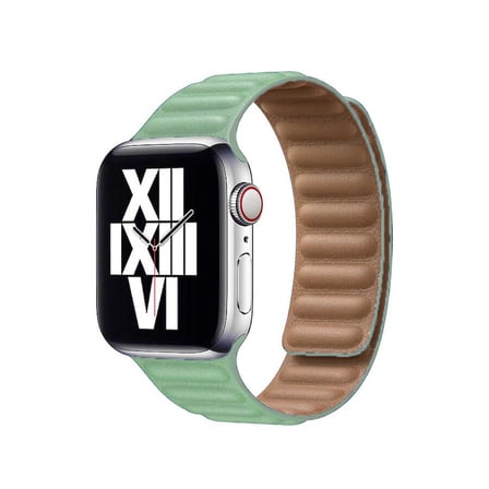 ​​​Watch 42mm Uyumlu KRD-34 Deri NRTK Kordon-Açık Yeşil