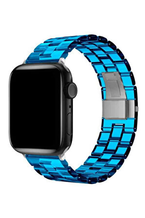 Apple Watch Ultra 49mm Kordon Uyumlu Krd-33 Strap Kayış - Mavi