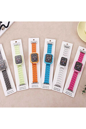 Apple Watch Ultra 49mm Kordon Uyumlu Krd-33 Strap Kayış - Mavi