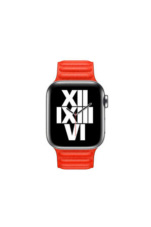 Apple Watch 42mm Uyumlu Krd-34 Deri Kordon-pembe