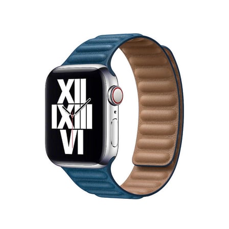 ​​​Watch Ultra 49mm Kordon Uyumlu KRD-34 Deri Strap Kayış CLO- Kırmızı