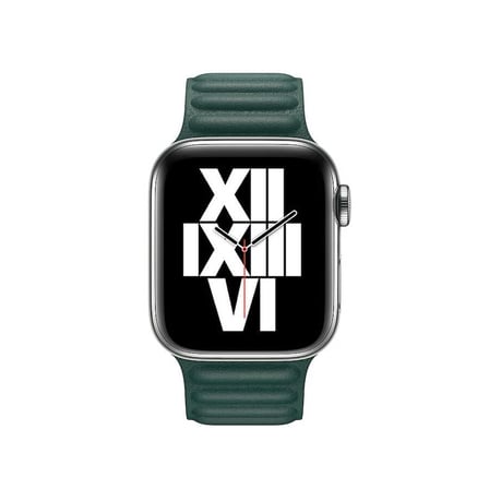 ​​​Watch Ultra 49mm Kordon Uyumlu KRD-34 Deri Strap Kayış NRTK- Koyu Yeşil