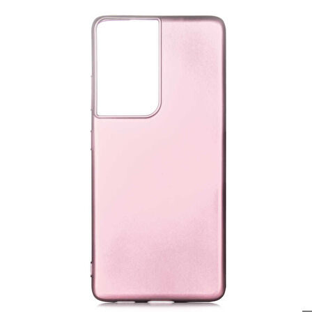Galaxy S21 Ultra Uyumlu Zore Premier Silikon Kapak-Rose Gold