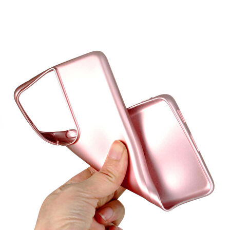 Galaxy S21 Ultra Uyumlu Zore Premier Silikon Kapak-Rose Gold