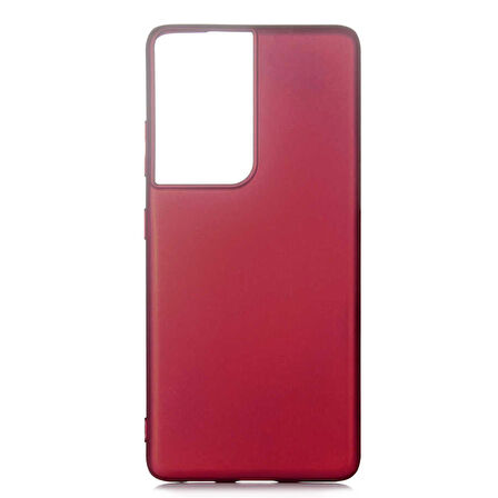 Galaxy S21 Ultra Uyumlu Zore Premier Silikon Kapak-Mürdüm
