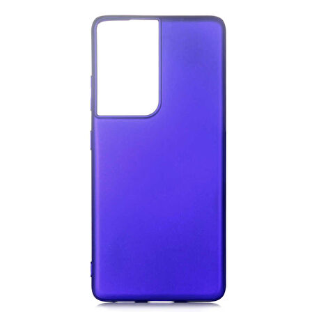 Galaxy S21 Ultra Uyumlu Zore Premier Silikon Kapak-Saks Mavi
