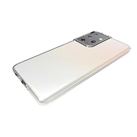 Galaxy S21 Ultra Uyumlu Zore Süper Silikon Kapak-Renksiz