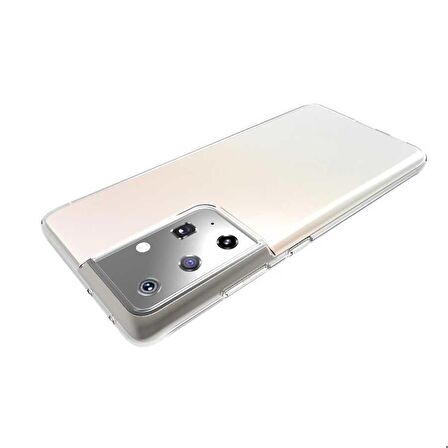 Galaxy S21 Ultra Uyumlu Zore Süper Silikon Kapak-Renksiz
