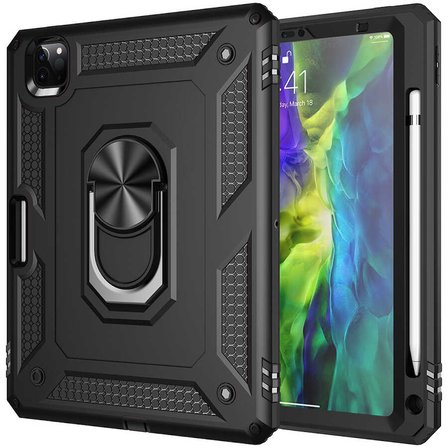 iPad Pro 11 2022 M2. Nesil Uyumlu Uyumlu ​MKST Tablet Vega Kapak-Siyah