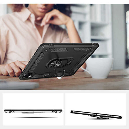 iPad Pro 12.9 2020 (4.Nesil) - Uyumlu Uyumlu ​ZYL Tablet Vega Kapak-Kırmızı