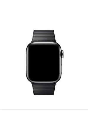 Apple Watch Ultra 49mm Kordon Uyumlu Krd-35 Metal Strap Kayış Siyah