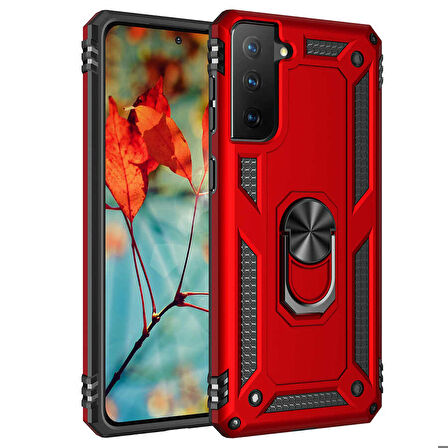Galaxy S21 Plus Uyumlu Zore Vega Kapak-Kırmızı