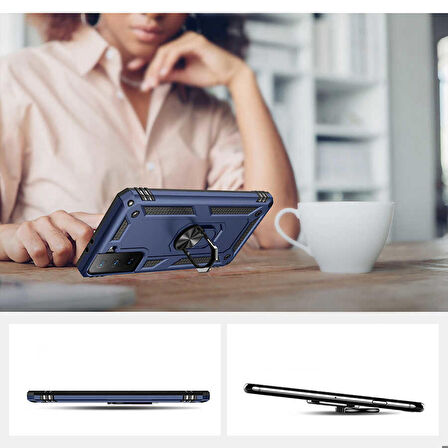 Galaxy S21 Plus Uyumlu Zore Vega Kapak-Mavi