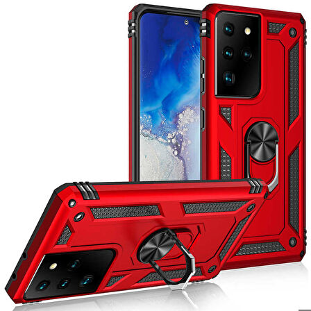Galaxy S21 Ultra Uyumlu Zore Vega Kapak-Siyah