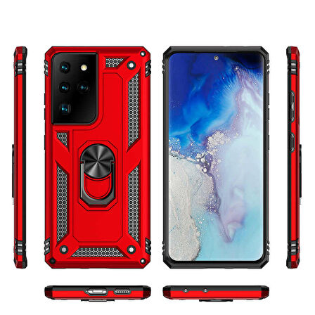 Galaxy S21 Ultra Uyumlu Zore Vega Kapak-Siyah