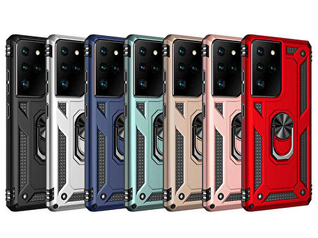 Galaxy S21 Ultra Uyumlu Zore Vega Kapak-Mavi