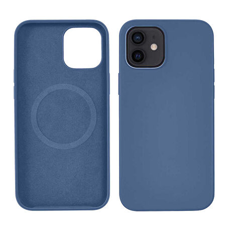 iPhone 12 Uyumlu Zore Silksafe Wireless Kapak-Siyah