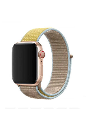 Apple Watch 38mm Uyumlu KRD-03 Hasır Kordon-69-Invernes Gray