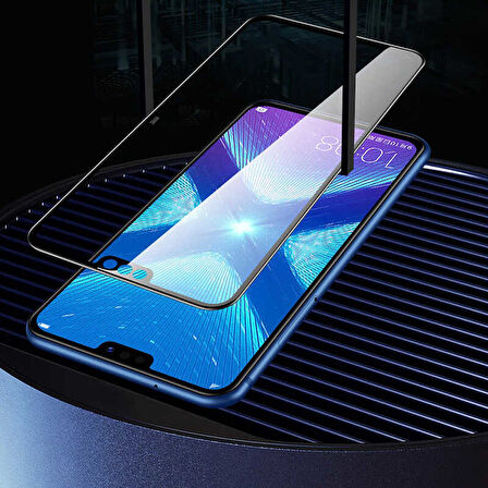 Huawei P20 Lite Uyumlu Zore New 5D Privacy Temperli Ekran Koruyucu