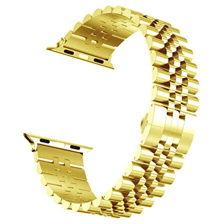 Watch 38mm Uyumlu KRD-36 Metal Zore Kordon-Gold