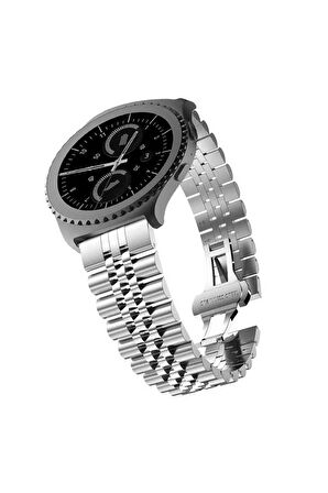 Galaxy Watch Active 2 44mm Uyumlu Krd-36 20mm Metal Kordon-gümüş