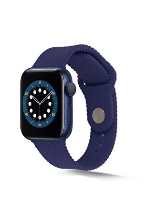Apple Watch Ultra 49mm Kordon Krd-37 Uyumlu Strap Kayış Lacivert