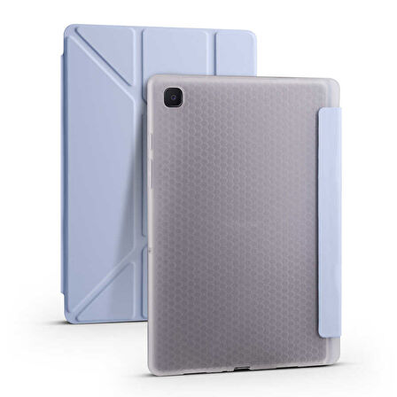 Samsung Galaxy Tab A7 10.4 T500 2020 Kılıf Tri Folding Kalem Bölmeli Standlı Kılıf