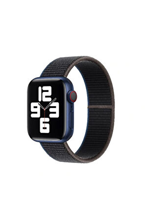 Apple Watch 38mm Uyumlu Krd-03 Hasır Kordon-65-charcoal