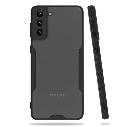 Galaxy S21 Plus Uyumlu Zore Parfe Kapak-Siyah