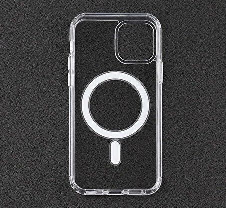 iPhone 11 Uyumlu Zore Tacsafe Wireless Kılıf-Renksiz