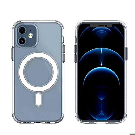 iPhone 11 Uyumlu Zore Tacsafe Wireless Kapak-Renksiz