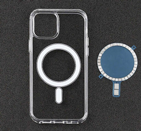 iPhone 11 Pro Uyumlu Zore Tacsafe Wireless Kılıf-Renksiz