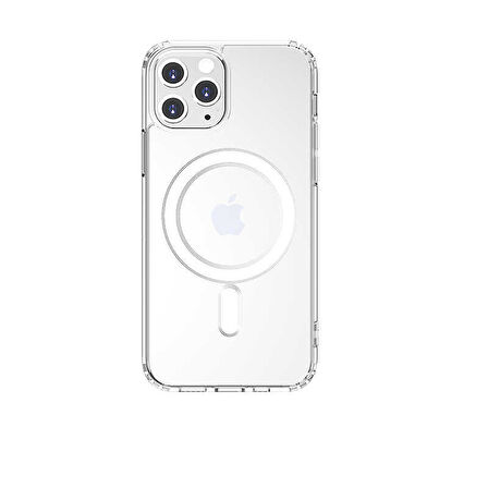 iPhone 11 Pro Uyumlu Zore Tacsafe Wireless Kılıf-Renksiz