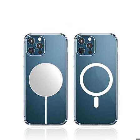 iPhone 11 Pro Max Uyumlu Zore Tacsafe Wireless Kapak-Renksiz