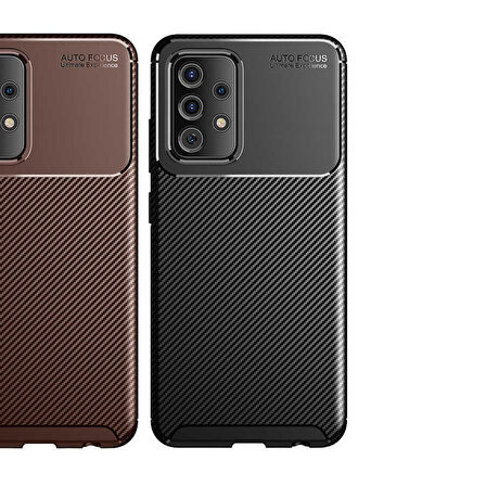 Galaxy A52 Uyumlu Zore Negro Silikon Kapak-Kahverengi