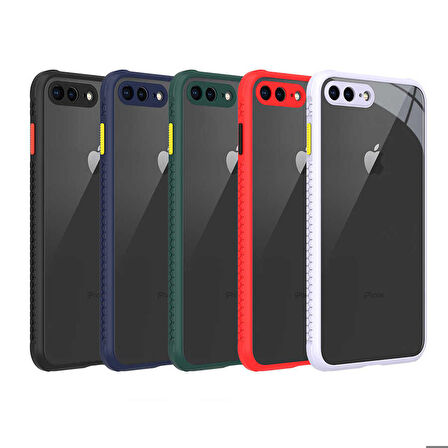 iPhone 8 Plus Uyumlu ​​Zore Kaff Kapak-Kırmızı