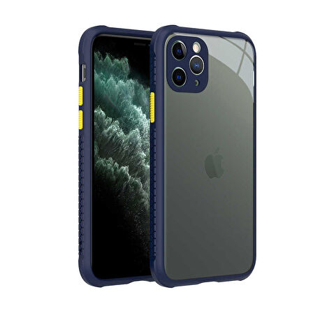 iPhone 11 Pro Uyumlu ​​Zore Kaff Kapak-Lacivert