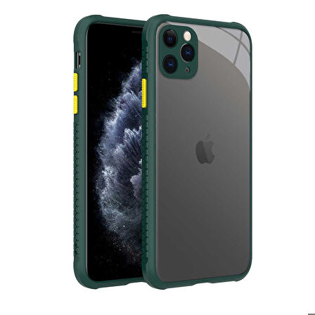 iPhone 11 Pro Max Uyumlu ​​Zore Kaff Kapak-Koyu Yeşil