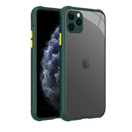 iPhone 11 Pro Max Uyumlu ​​ Kaff Kılıf-Koyu Yeşil